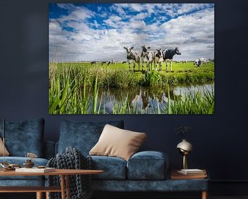 Typisch Nederlands landschap met koeien van Caroline Pleysier