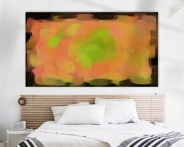 Oranje groen abstract van Maurice Dawson