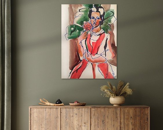 Voorbeeld van het werk in een kamer