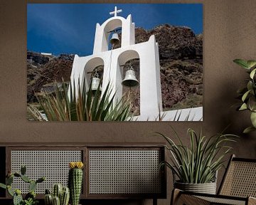 Glockenturm auf Santorin von Angelika Stern