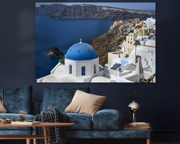 Blaue Kuppel von Santorini