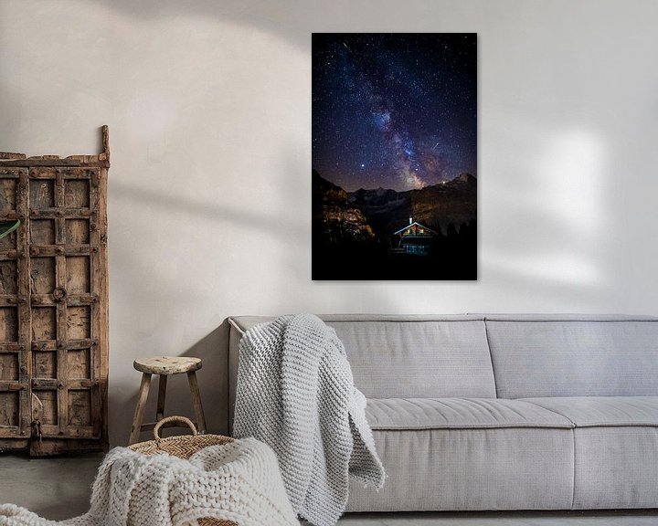 Sfeerimpressie: Melkweg boven de Eiger in Zwitserland van Maurice Haak