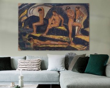Swimming boys - Ludwig von Hofmann, 1915 by Atelier Liesjes
