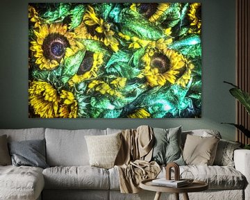 Kirlian veld van prachtige zonnebloemen van MPfoto71