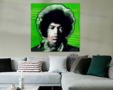 Motif Jimi Hendrix Ultra HD - Vintage Green sur Felix von Altersheim