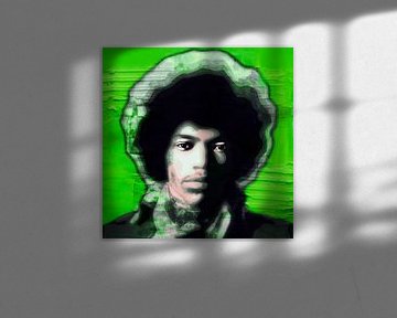 Motiv Jimi Hendrix Ultra HD - Vintage Green von Felix von Altersheim