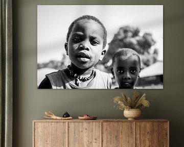 Portret twee Afrikaanse jongens van Ellis Peeters