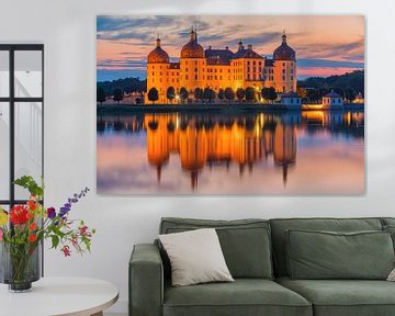 Sonnenuntergang auf Schloss Moritzburg
