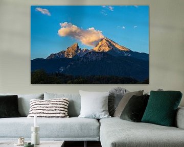 Blick auf den Berg Watzmann im Berchtesgadener Land