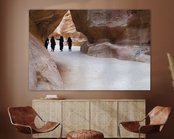 Al Siq Desert Gorge in Petra (Jordanië) van Christoph Kötteritzsch