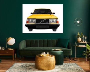 Volvo 245 in yellow