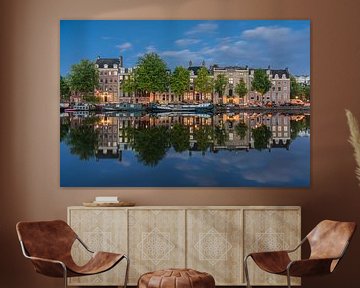 Amstel spiegel blauwe uur van Jeroen de Jongh