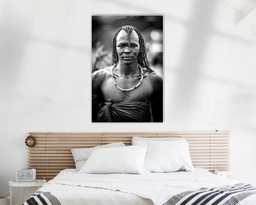 Masai portret man van Dave Oudshoorn