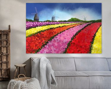 Voorbeeld van het werk in een kamer