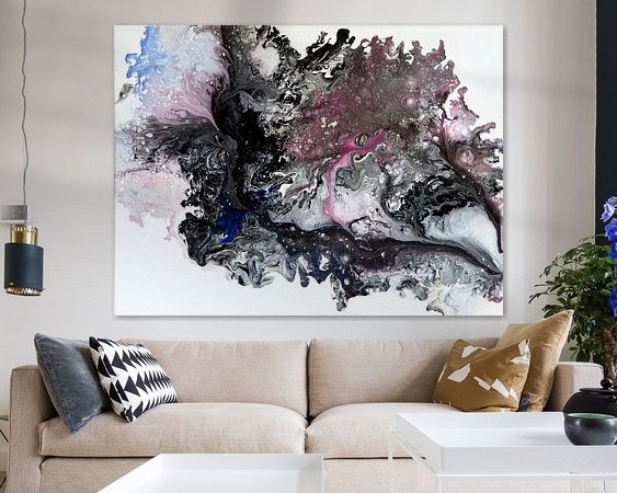 Voorbeeld van het werk in een kamer