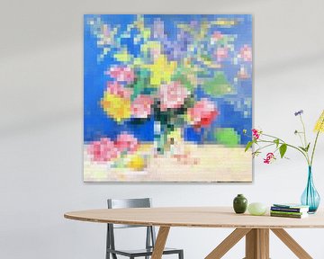 Bloemen met blokken van Nicole Habets