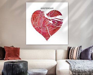 Amsterdam | City maps as a Wall Circle by WereldkaartenShop