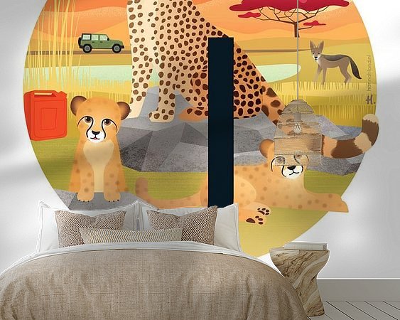 Voorbeeld van het werk in een kamer