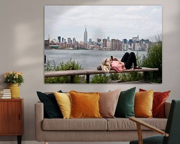 Lazy New York Skyline van Jacintha Van beveren