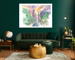 Example of the artwork in a room