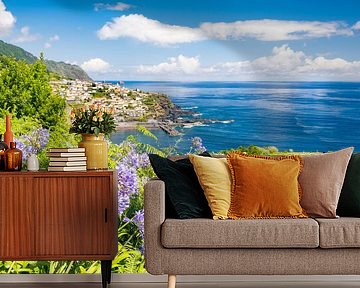 Madeira bloemen eiland met de Lelie van de Nijl bloemen langs de kust van Sjoerd van der Wal Fotografie