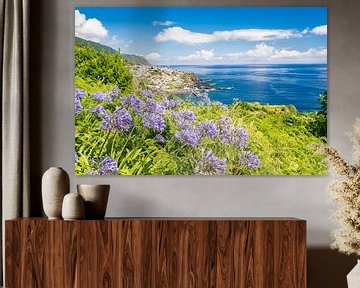 Lelie van de Nijl bloemen op het eiland Madeira van Sjoerd van der Wal