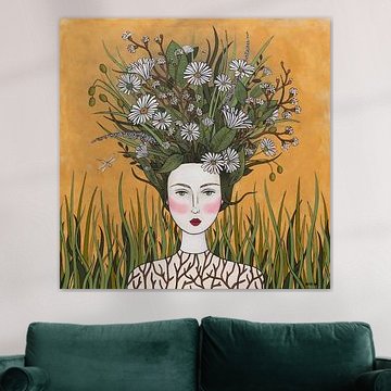 Blumen in meinem Kopf (Nr.2020-17) von Kris Stuurop
