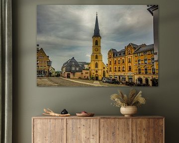 Landschap in het Erzgebergte Stollberg van Johnny Flash