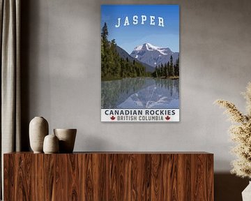 Jasper Alberta Canada Vintage Tourism poster van Joost Winkens