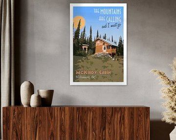 Canada Vintage Tourism poster the mountains are calling van Joost Winkens