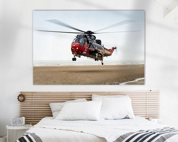 Sea King reddingshelikopter op het strand van KC Photography