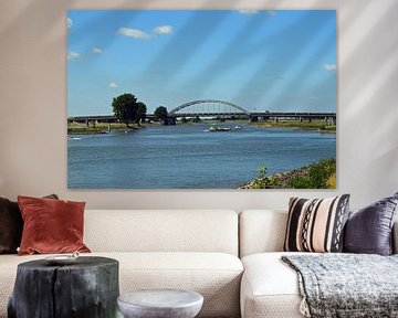 Oude Lekbrug over rivier de Lek bij Vianen en Nieuwegein. van Robin Verhoef