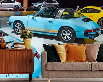 Klassieke Porsche 911 Targa sportwagen achteraanzicht van Sjoerd van der Wal Fotografie