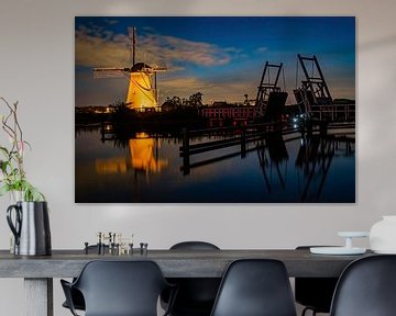 Kinderdijk bei Nacht von Marjolein van Middelkoop