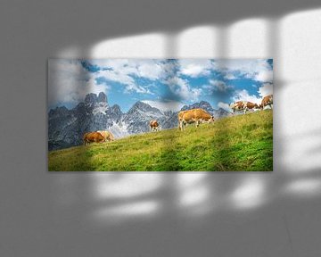 Berglandschaft "Kühe auf der Alm" von Coen Weesjes