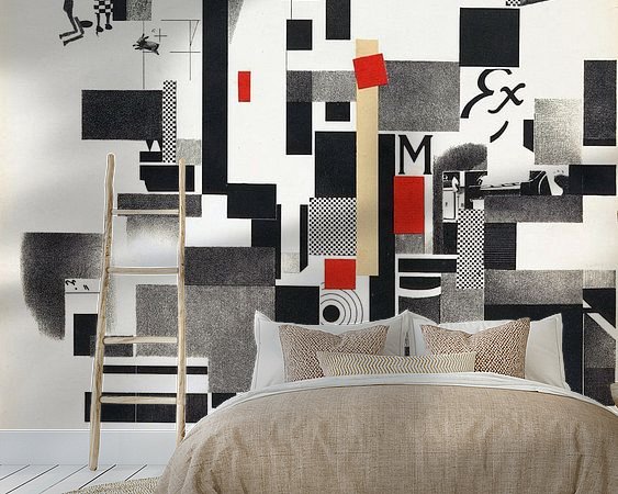 Voorbeeld van het werk in een kamer