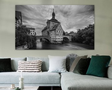 Het oude stadhuis van Bamberg in Zwart Wit van Henk Meijer Photography