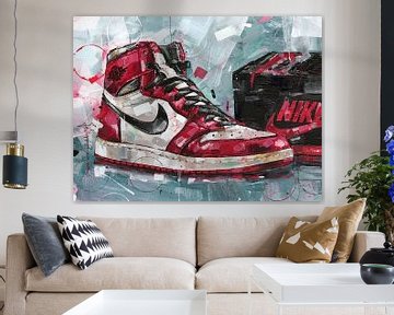 Nike air jordan 1 painting van Jos Hoppenbrouwers