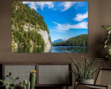 Uitzicht op de Königssee in het Berchtesgadener Land