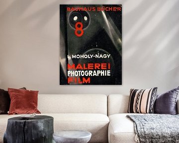 Schilderij - fotografie - film, Bauhaus-boeken 8, LÁSZLÓ MOHOLY-NAGY, 1925 van Atelier Liesjes