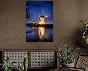 Windmühlen von Kinderdijk von Mark Bolijn