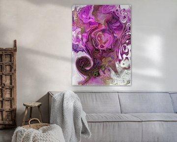 Fröhlicher violetter Hibiskus von Ineke de Rijk
