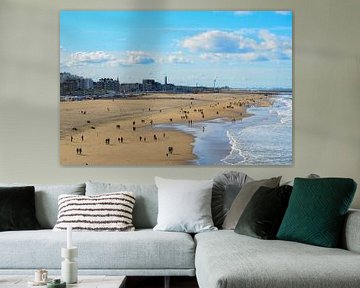 Scheveningen, zee, kust, mensen, strand, Den Haag van Marjolijn Vledder
