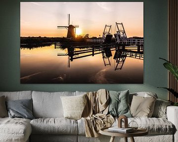 Mills on the Kinderdijk near Zonsonderonder by Brian Morgan