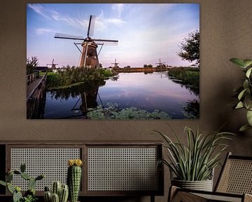 Windmolens aan de Kinderdijk.