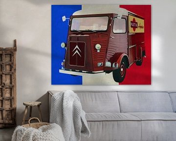 Citroen H-Type met Franse vlag