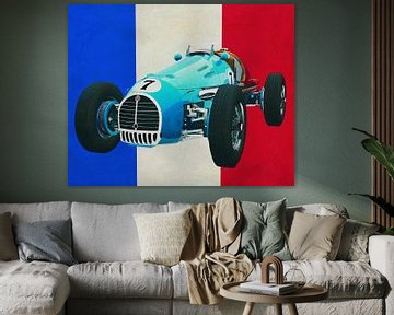 Grand Prix Gordini T16 1952 avec le drapeau français