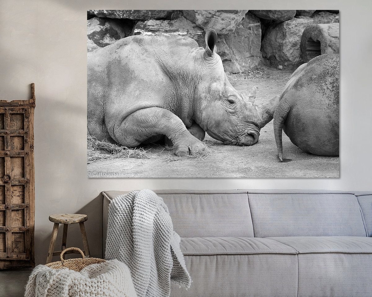 Voorbeeld van het werk in een kamer
