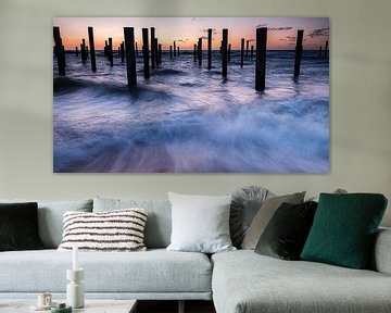 Palendorp am Strand von Petten von Eddy Westdijk