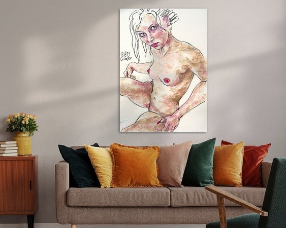 Voorbeeld van het werk in een kamer